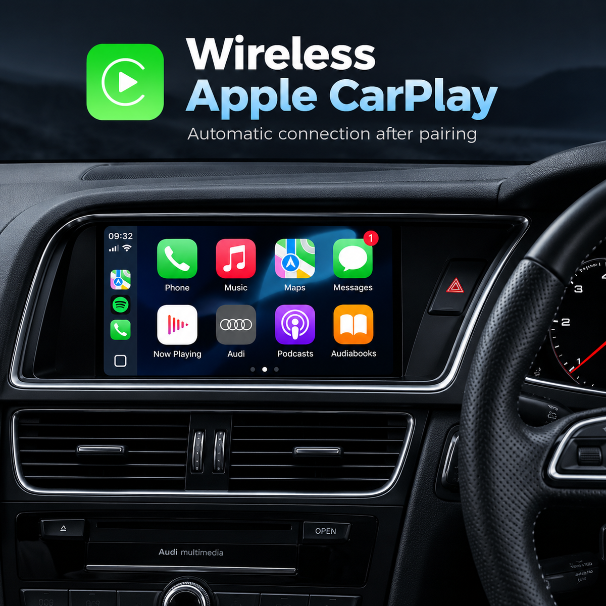For Audi Wireless Apple CarPlay Retrofit Android Auto Decoder Integration