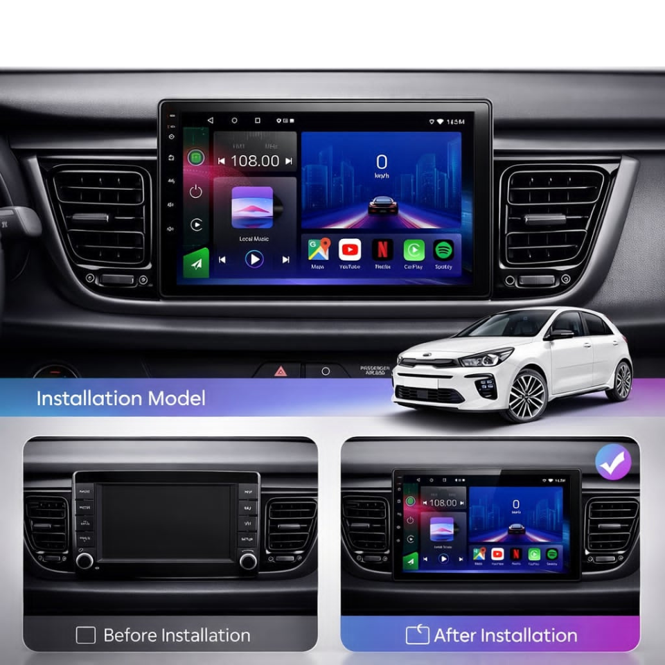 Kia Rio 2017-2023 Android 15 Car Stereo Head Unit | CarPlay Android Auto - Pluscenter