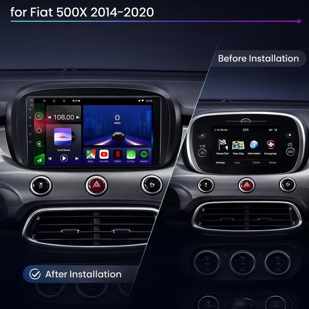 FIAT 500X | 2014-2020 | Android 14 | Car Stereo Head Unit - Pluscenter