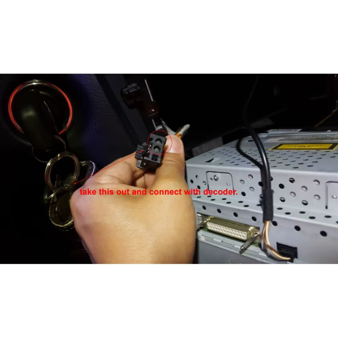 For Audi BMW Mercedes Porsche Aux Optical Fiber Optic Box Decoder Amplifier Adapter - Pluscenter