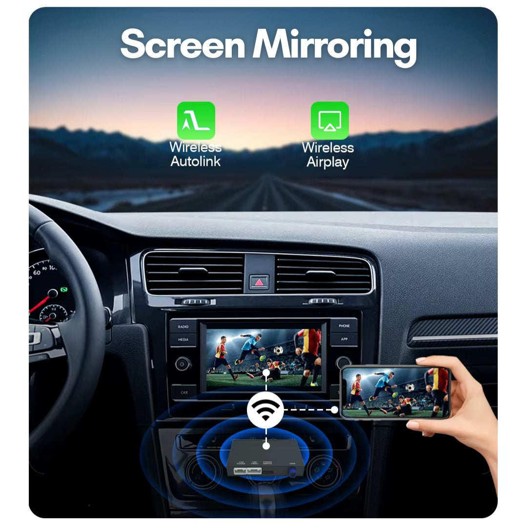 For Volkswagen Seat Skoda Wireless Apple CarPlay Retrofit Android Auto MIB1 & MIB2 - Pluscenter