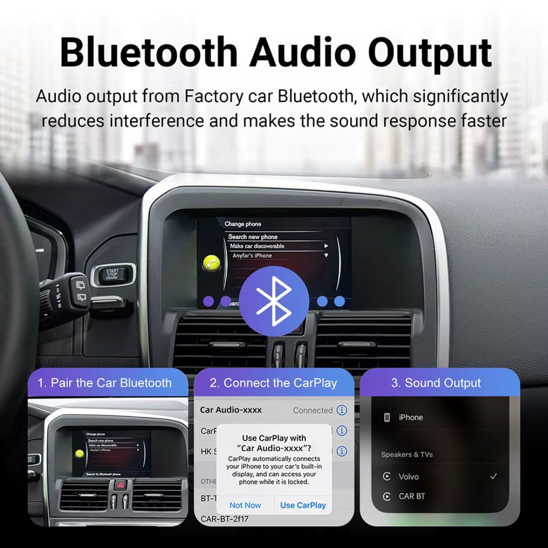 For Volvo Wireless Apple CarPlay Retrofit 2015-2020 Android Auto 7inch Original Screen - Pluscenter