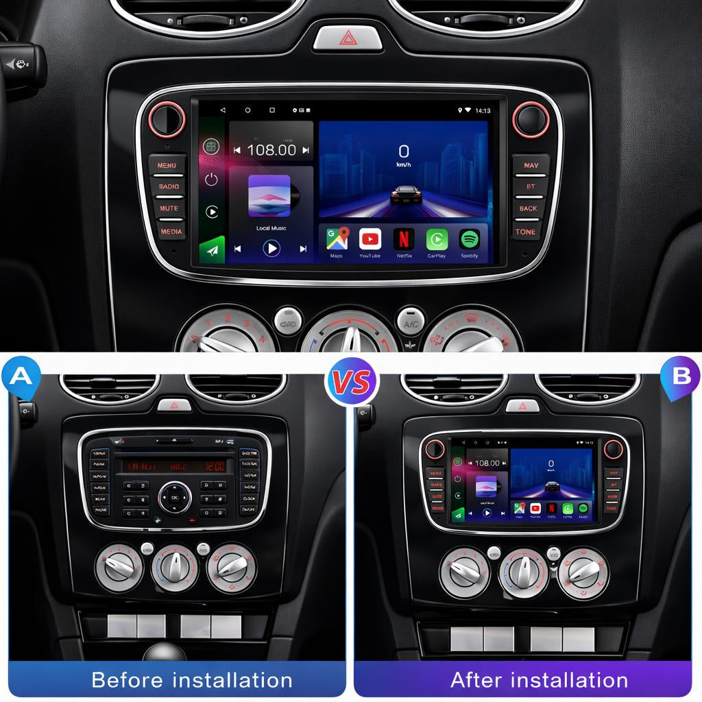 Ford Mondeo Galaxy S-Max Focus Android 14 Car Stereo Head Unit - Pluscenter