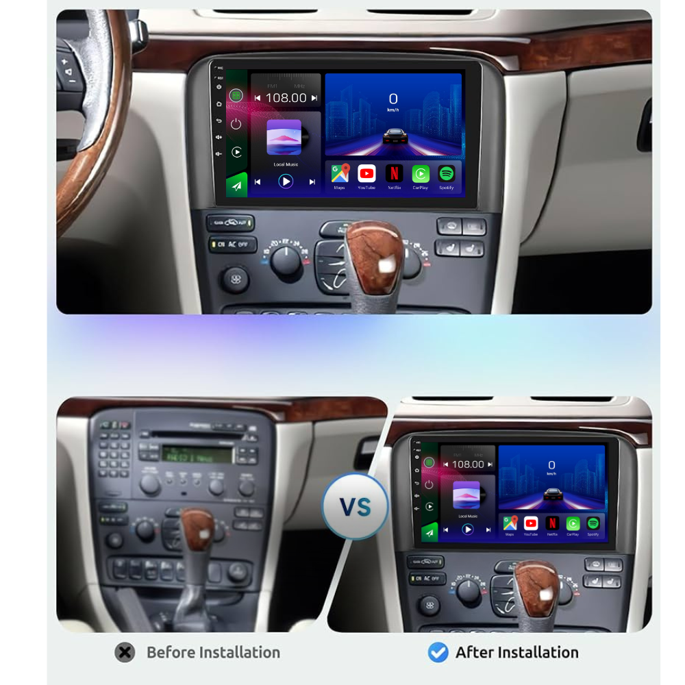Volvo S80 | 2001-2006 | Android 13 Autoradio | Apple CarPlay | Android Auto - TechVoyage