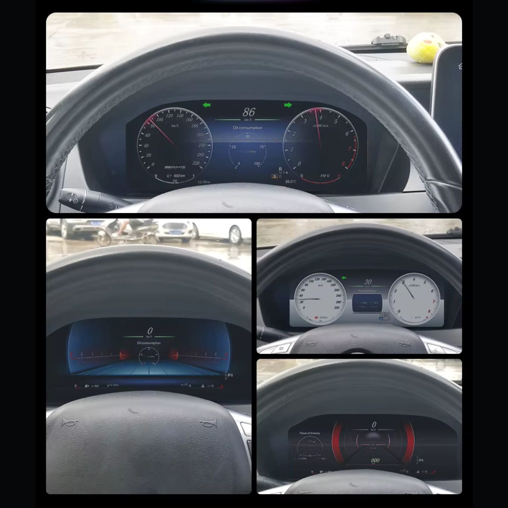 Mercedes-Benz C-Class W204 Digital Instrument Cluster – Linux System LCD Dashboard (2008–2010) - Pluscenter