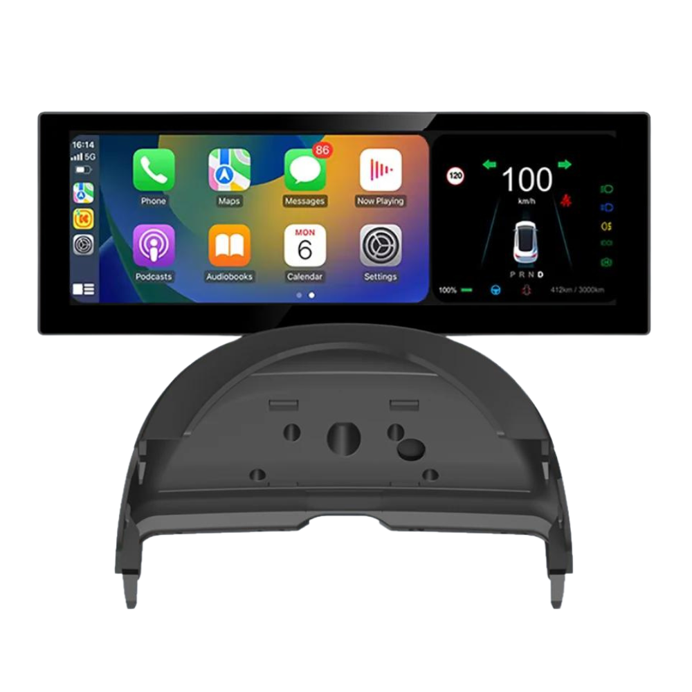 Tesla | Model 3 Y | Cluster Dashboard | Digital LCD 8in Display | CarPlay Android Auto - Pluscenter