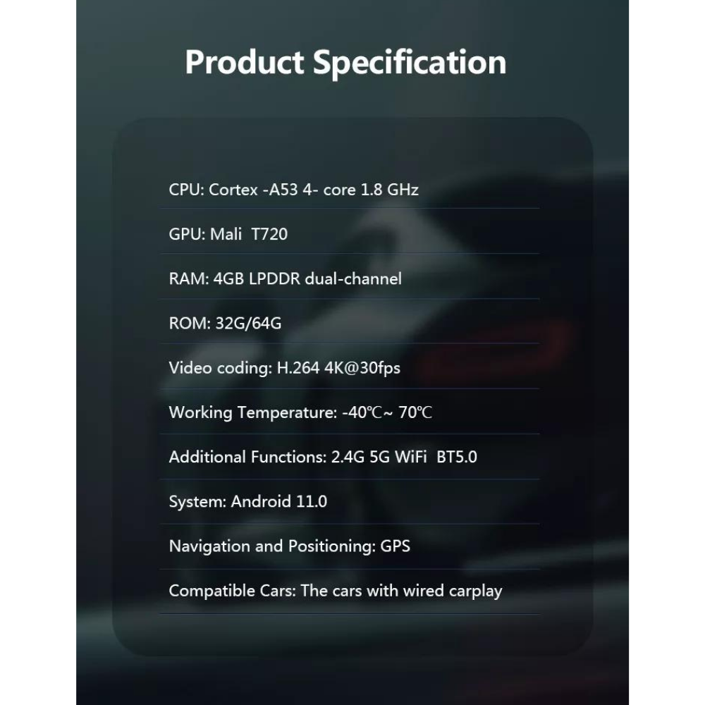 Wireless CarPlay Android 11 AI Box 4+64GB Wireless Android Auto - Pluscenter